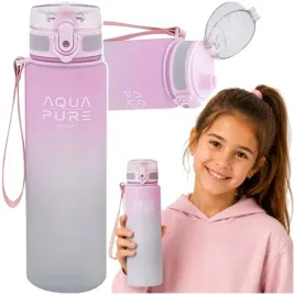 bidon-aqua-pure-astra-butelka-na-wode-600ml-szkolny-rozowy-szary-ombre