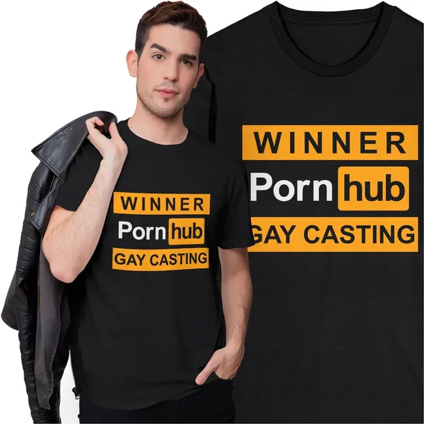 Koszulka Męska Śmieszny Prezent dla Kolegi Pornhub Gay Casting Porn Hub