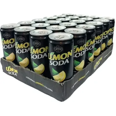 Lemon Soda w puszce Fonti di Crodo włoska cytrynowa lemoniada bez kaucji