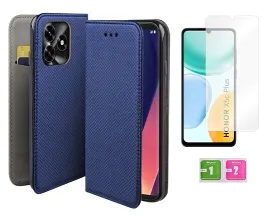 etui-z-klapka-do-honor-x5c-plus-obudowa-niebieski-case-szklo-na-ekran-9h