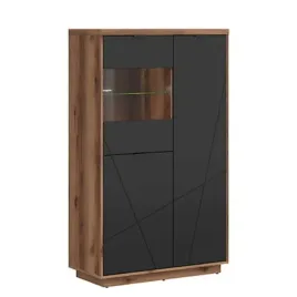 witryna-szklana-stojaca-black-red-white-forn-94-cm-dab-czarny-mat