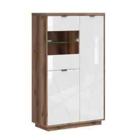 witryna-szklana-stojaca-black-red-white-forn-94-cm-dab-bialy-polysk