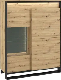 witryna-przeszklona-lenart-quant-140x110-cm-stojaca-dab-artisan-oswietlenie