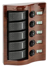 panel-sterujacy-5-przelacznikow-typu-rocker-mahoniowy-osculati-14-844-05