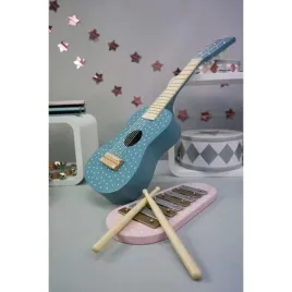 dla-dzieci-drewniana-gitara-niebieska