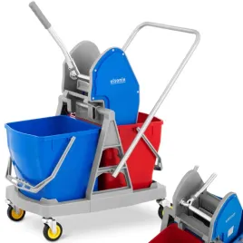 wozek-do-mycia-podlog-z-wyciskarka-prasa-do-mopa-plaskiego-dwa-wiadra-2-x-20-l