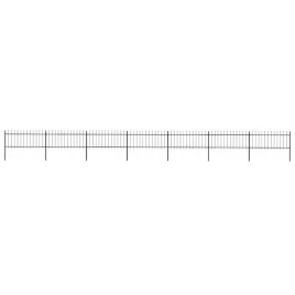 czarne-ogrodzenie-stalowe-7-paneli-8-slupkow-1190-x-130-cm