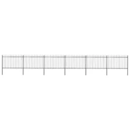 ogrodzenie-ogrodowe-stalowe-czarne-1070x170-cm-z-koncowka-wloczni