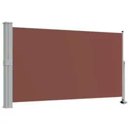 markiza-boczna-brazowa-140-x-0-300-cm-szary-stojak-odporna-na-uv