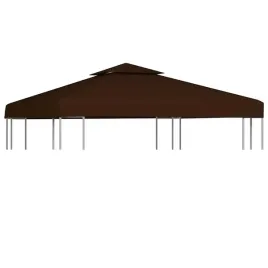 zadaszenie-altany-ogrodowej-2-poziomowe-brazowe-3x3-m-310-g-m-poliester