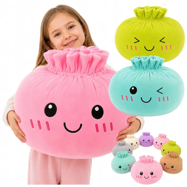 Maskotka Poduszka Pierożek Dumpling XXL Pluszak Gniotek 45 cm Miękka