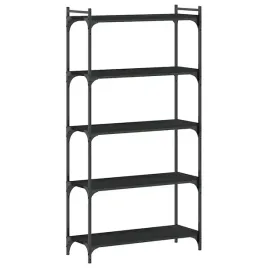 regal-na-ksiazki-czarny-80-x-30-x-154-cm-drewnopochodny-metalowy
