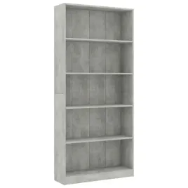 regal-na-ksiazki-80-x-24-x-175-cm-szary-beton-5-poziomow-drewnopochodny