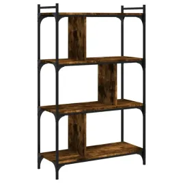 regal-na-ksiazki-przydymiony-dab-76-x-32-x-123-cm-z-metalowa-rama