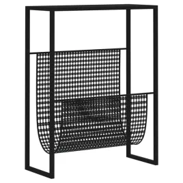 stojak-na-gazety-i-ksiazki-z-blatem-stalowy-czarny-35x15x45-cm