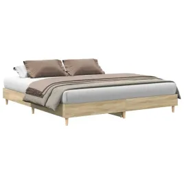 rama-lozka-niska-dab-sonoma-203x183x25-cm-pasujacy-materac-180x200-cm