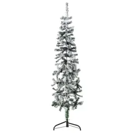 sztuczna-osniezona-choinka-polowka-pvc-150x43-cm-zielono-biala