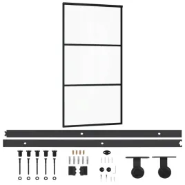 przesuwne-drzwi-szklane-esg-102x205-cm-przezroczyste-czarne-z-akcesoriami