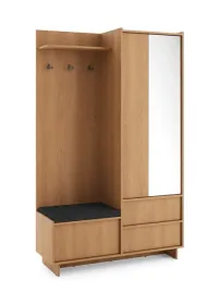 garderoba-125-cm-lustro-szafka-na-buty-dab-karmel-poduszka-czarna-yasumi