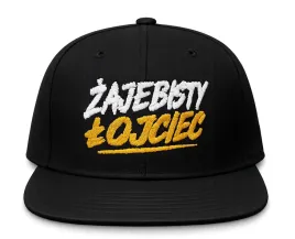 czapka-z-haftem-zajebisty-lojciec-czapka-snapback-z-prostym-daszkiem