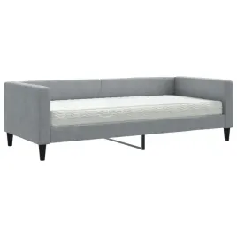 lozko-dzienne-2-w-1-z-materacem-jasnoszare-223-x-100-x-68-cm