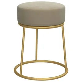 okragly-taboret-aksamitny-ciemnoszary-ze-zlota-podstawa-30-x-38-cm