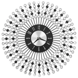metalowy-zegar-scienny-z-krysztalowymi-detalami-czarno-bialy-43-cm