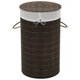 kosz-na-pranie-okragly-ciemny-braz-35-x-60-cm-z-workiem-poliestrowym