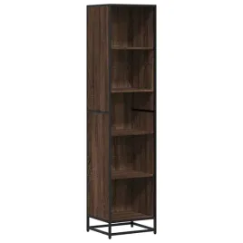 regal-na-ksiazki-brazowy-dab-40-x-35-x-1705-cm-metalowy