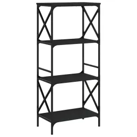 regal-na-ksiazki-czarny-59-x-35-x-132-cm-metalowa-rama-regulowane-nozki