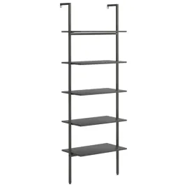czarny-regal-drabinowy-5-poziomowy-64-x-35-x-185-cm