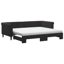 czarna-sofa-z-funkcja-spania-2-w-1-wymiary-229-x-100-x-68-cm