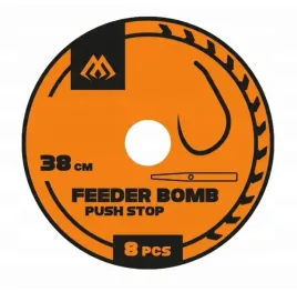 przypon-mikado-feeder-bomb-z-push-stopem-hak-6-zylka-0-25mm-38cm