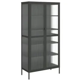 kredens-z-szklem-ryflowanym-i-stalowa-rama-czarny-85x40x180-cm