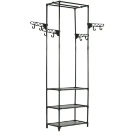 minimalistyczny-stojak-na-ubrania-z-3-polkami-i-4-wieszakami-czarny-55x28