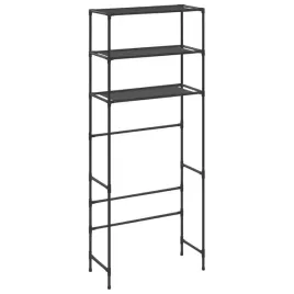 regal-nad-pralke-3-poziomowy-stal-nierdzewna-czarny-69x28x169-cm