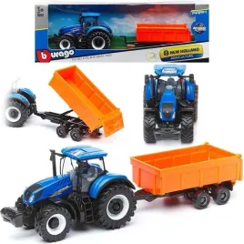 traktor-new-holland-wywrotka-motorized-zestaw-farm-burago-3-lata