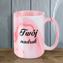kubek-450-ml-rozowy-marmur-z-twoim-nadrukiem