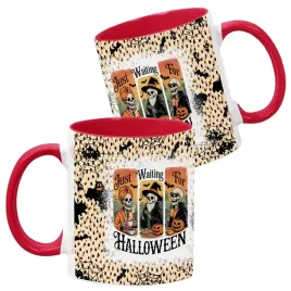 kubek-ceramiczny-330ml-czerwony-wzory-halloween-jesien-na-prezent
