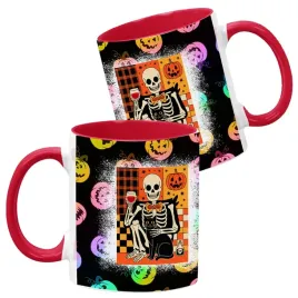 kubek-ceramiczny-330ml-czerwony-wzory-halloween-jesien-na-prezent