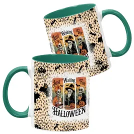 kubek-ceramiczny-ciemno-zielony-wzory-halloween-jesien-na-prezent
