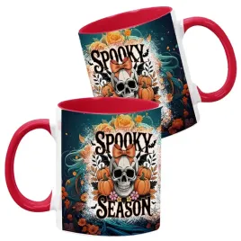 kubek-ceramiczny-330ml-czerwony-wzory-halloween-jesien-na-prezent