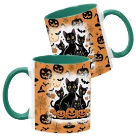 kubek-ceramiczny-ciemno-zielony-wzory-halloween-jesien-na-prezent