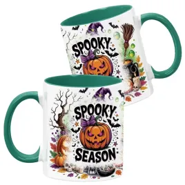 kubek-ceramiczny-ciemno-zielony-wzory-halloween-jesien-na-prezent