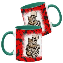 kubek-ceramiczny-ciemno-zielony-wzory-halloween-jesien-na-prezent