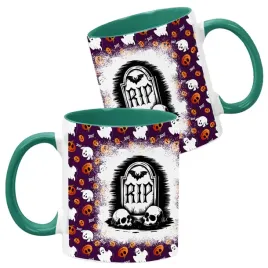 kubek-ceramiczny-ciemno-zielony-wzory-halloween-jesien-na-prezent