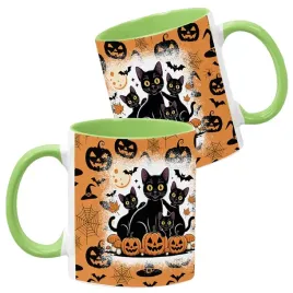 kubek-ceramiczny-330ml-zielony-wzory-halloween-jesien-na-prezent