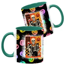 kubek-ceramiczny-ciemno-zielony-wzory-halloween-jesien-na-prezent