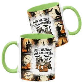 kubek-ceramiczny-330ml-zielony-wzory-halloween-jesien-na-prezent