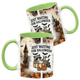 kubek-ceramiczny-330ml-zielony-wzory-halloween-jesien-na-prezent